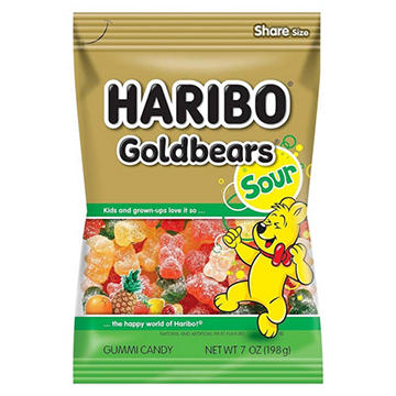 Haribo Sour Goldbears Gummi Candy - Share Size