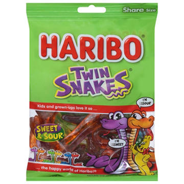 Haribo Twin Snakes Gummi Candy - Share Size