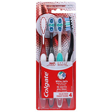 Colgate 360⁰ Advanced Optic White Toothbrushes - Medium