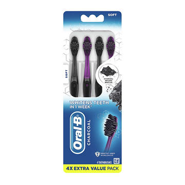 Oral-B Charcoal Toothbrush Soft - Value Pack