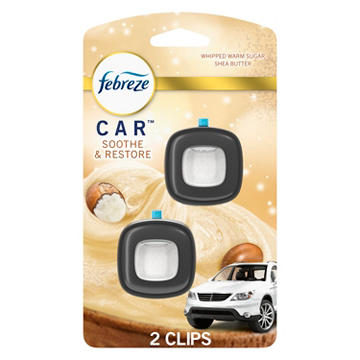 Febreze Car Air Freshener Odor-Fighting Automotive Vent Clip - Soothe & Restore Scent