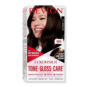 Revlon ColorSilk Demi-Permanent Hair Color - 3 Brown Black