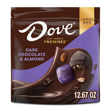 Dove Promises Dark Chocolate & Almond Candy - Large Bag