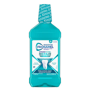 Sensodyne Pronamel Intensive Enamel Repair Alcohol-Free Mouthwash To Help Actively Repair Enamel and Protect Against Cavities, Extra Fresh