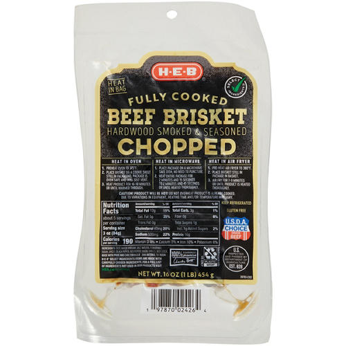 H-E-B Fully Cooked Seasoned Chopped Beef Brisket