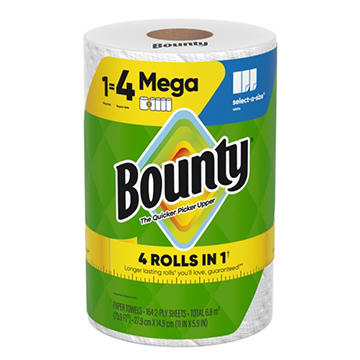 Bounty Mega Roll Select-A-Size White Paper Towel