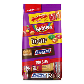 M&M'S, Snickers, Skittles, & Starburst Assorted Fun Size Candy - Party Size