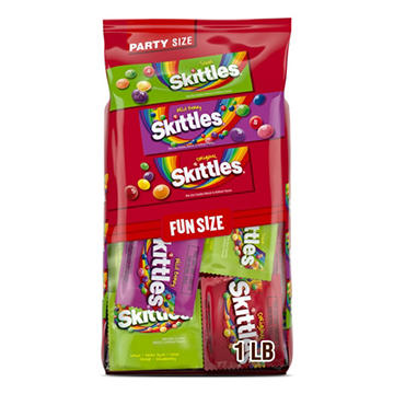 Skittles Assorted Fun Size Chewy Fruit Candy - Party Size