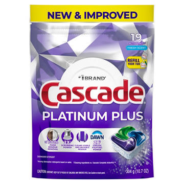 Cascade Platinum Plus Dishwasher Pods, Fresh Scent