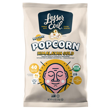 LesserEvil Organic Popped Popcorn - Himalayan Gold