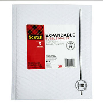 Scotch Expandable Bubble Mailers, 3 Ct