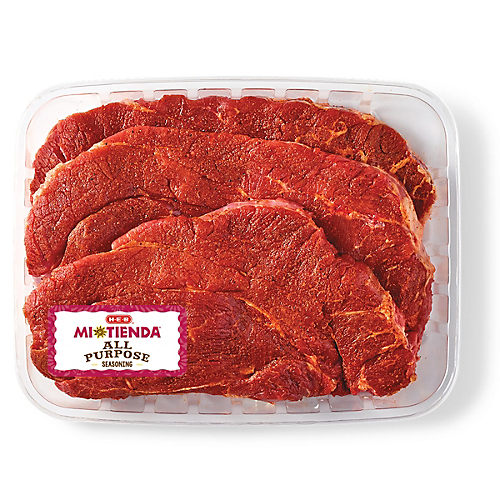 H E B Mi Tienda Seasoned Boneless Beef Chuck Steaks All Purpose Value Pack