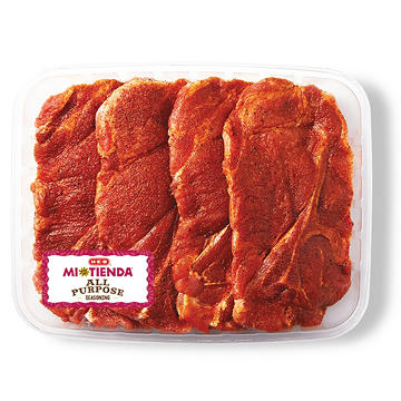 H-E-B Mi Tienda Seasoned Bone-in Pork Butt Steaks – All Purpose – Value Pack