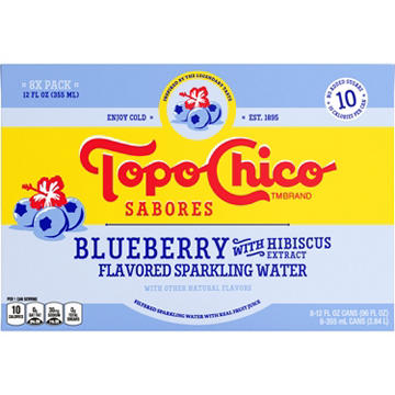 Topo Chico Sabores Blueberry with Hibiscus 8 pk Cans