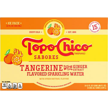 Topo Chico Sabores Tangerine with Ginger 8 pk Cans