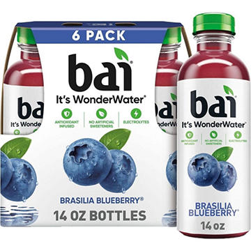 Bai Brasilia Blueberry Antioxidant Infused WonderWater Beverage 6 pk Bottles
