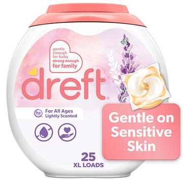 Dreft Laundry Detergent XL Pacs - Lightly Lavender Scent