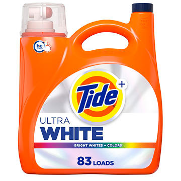 Tide Ultra White Liquid Laundry Detergent, 83 Loads