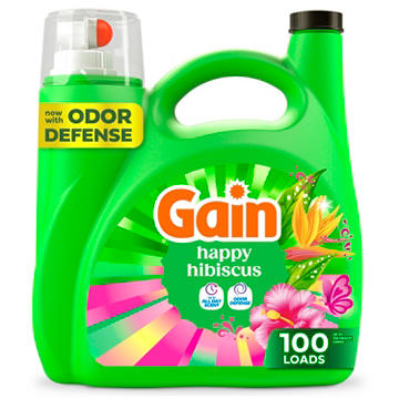 Gain Liquid Laundry Detergent, 100 Loads - Happy Hibiscus