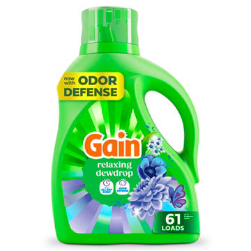 Gain Liquid Laundry Detergent, 61 Loads - Relaxing Dewdrop Scent