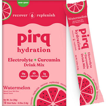 Pirq Hydration Electrolyte + Curcumin Drink Mix Stick Packs - Watermelon