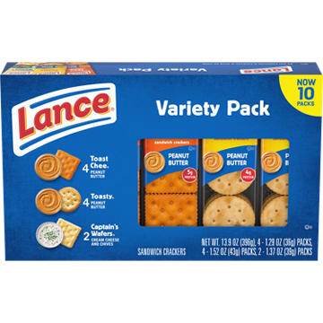 Lance Sandwich Crackers Variety Pack 3 Flavors