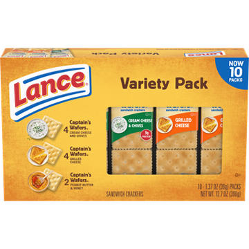 Lance Sandwich Crackers Variety Pack Captain's Wafers