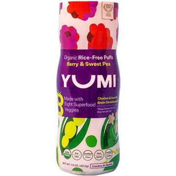 Yumi Organic Berry & Sweet Pea Rice-Free Puffs