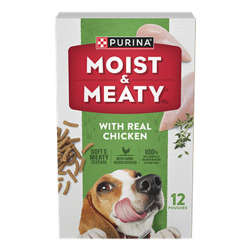 Moist & Meaty Purina Soft Dog Food Pouches - Real Chicken Recipe