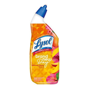 Lysol Brand New Day Toilet Bowl Cleaner, Gel Cleaner and Disinfectant, Mango and Hibiscus
