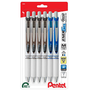 Pentel EnerGel Pearl 0.7mm Gel Pens - Assorted Ink