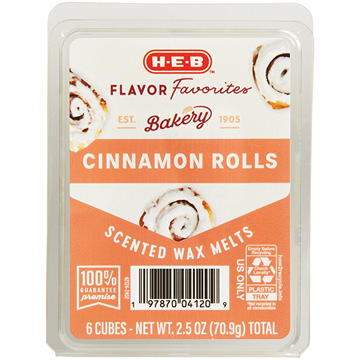 H-E-B Flavor Favorites Bakery Cinnamon Rolls Scented Wax Melts