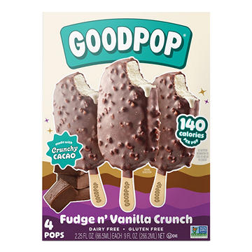 GoodPop Dairy Free Fudge N' Vanilla Crunch Pops