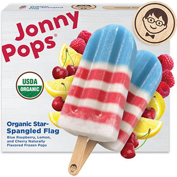 JonnyPops Organic Star-Spangled Flag Frozen Pops