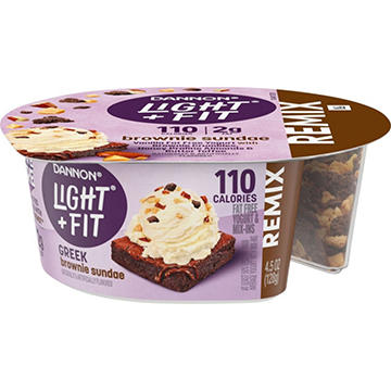 Dannon Light & Fit Remix Brownie Sundae Greek Yogurt