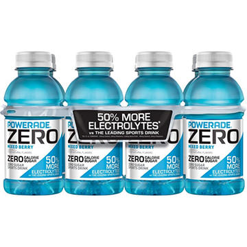Powerade Zero Sports Drink - Mixed Berry 8 pk Bottles