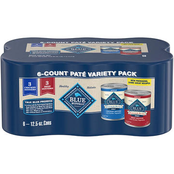 Blue Buffalo Homestyle Recipe Chicken & Beef Pate Wet Dog Food Variety Pack