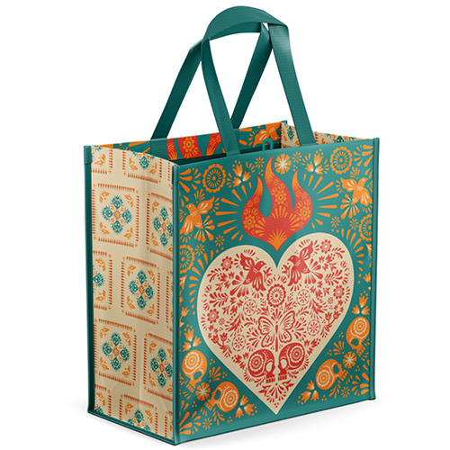 CafePress Dominican Heart Tote Bag - Natural Canvas Reusable Shopping Bag - View #4