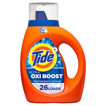 Tide Ultra Oxi Boost Liquid Laundry Detergent, 26 Loads