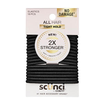 Scunci Tight Hold No Damage Elastic - Black