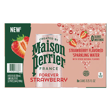 Maison Perrier Forever Strawberry Sparkling Water 8 pk Cans