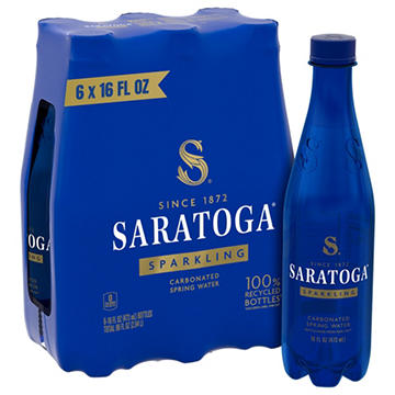 Saratoga Sparkling Spring Water 6 pk Bottles