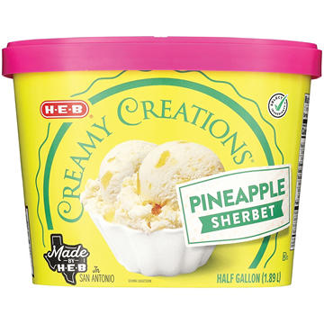 H-E-B Creamy Creations Pineapple Sherbet