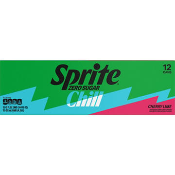 Sprite Chill Zero Cherry Lime, 12 pk Cans