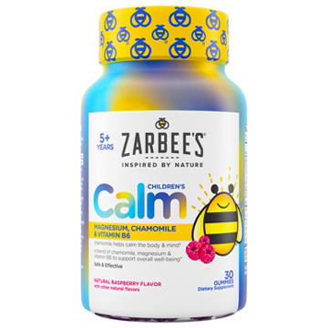 Zarbee's Zarbee's Children's Calm Gummies + Magnesium, Chamomile & Vitamin B6 - Natural Raspberry Flavor