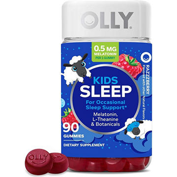 OLLY Kids Melatonin & L-Theanine .5 mg Sleep Gummies- Raspberry