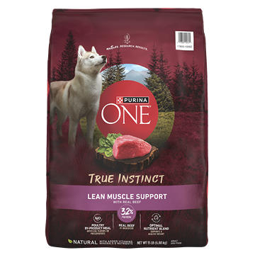 Purina ONE True Instinct Lean Muscle Support Natural High Protein Dog Food - Real Beef