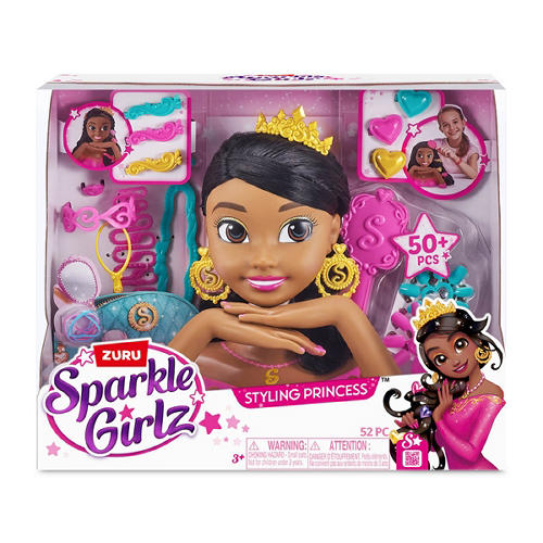 Zuru Sparkle Girlz Styling Princess Head Brunette Shop Dress
