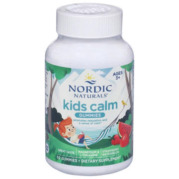 Nordic Naturals Kids' Calm Magnesium & L-Theanine Gummies - Strawberry Watermelon