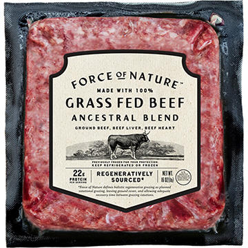 Force of Nature Grass Fed Regenerative Ground Beef - Ancestral Blend